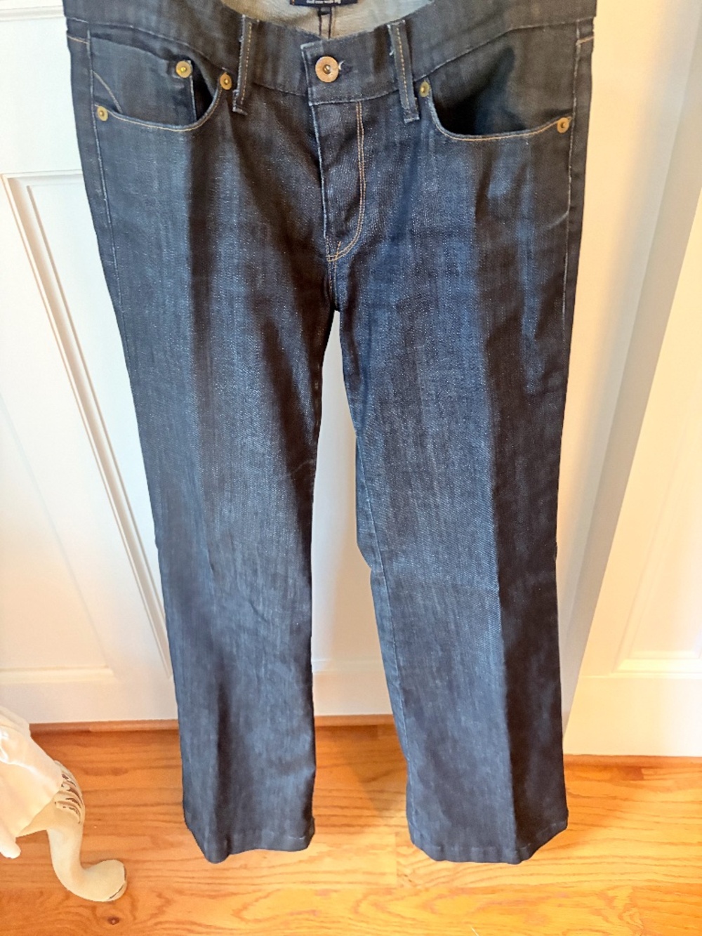 RARE Levi’s Capital E Anita Wide Leg Jeans 29 Mid Rise Dark Indigo USA Made